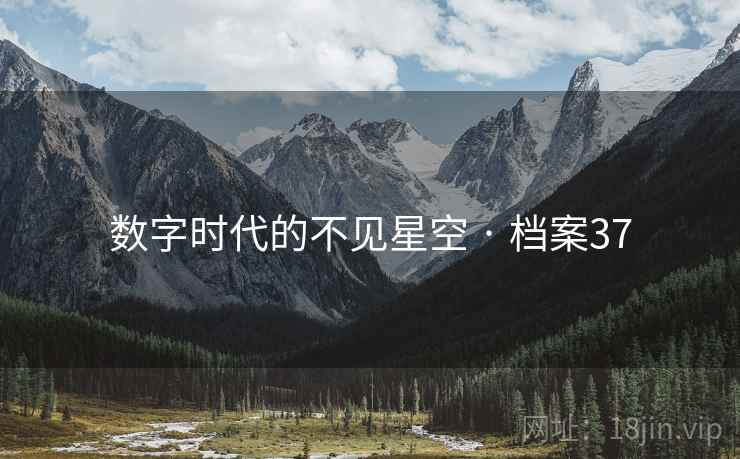 数字时代的不见星空 · 档案37